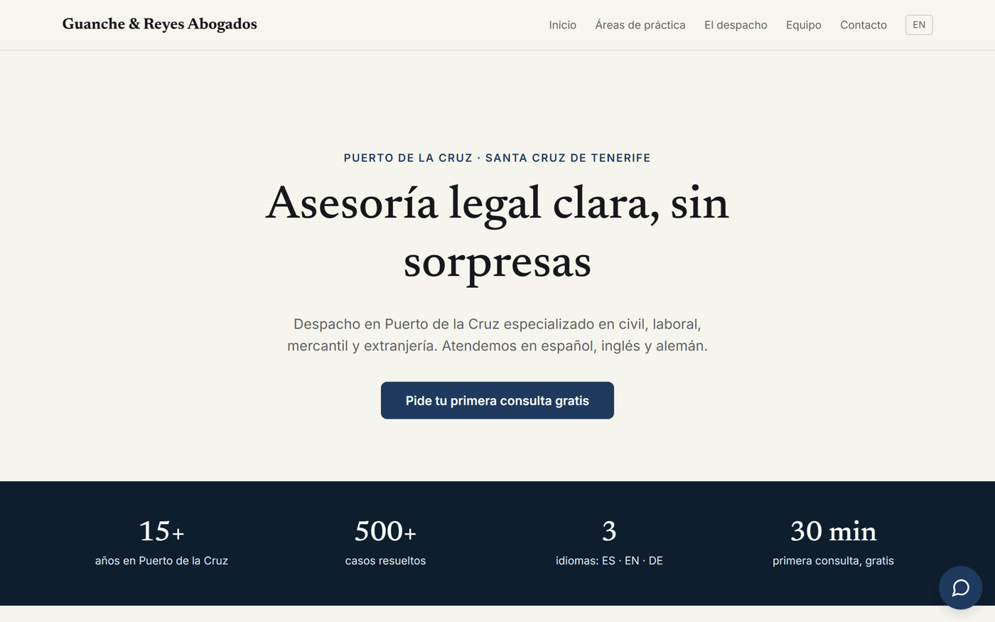 Portada de Guanche & Reyes Abogados
